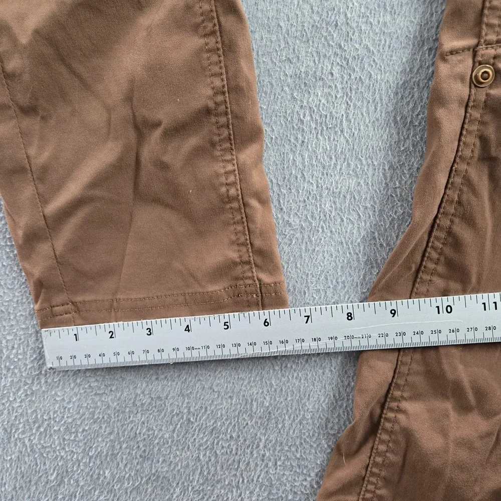 Prana Women‎ Pants 2 Brown Chino Elastane Nylon Drawstring 28